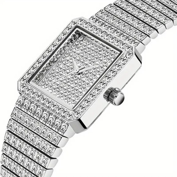 Accessories - Rhinestone Quartz BLING SILVER WATCH Waterproof Analog Party Dress